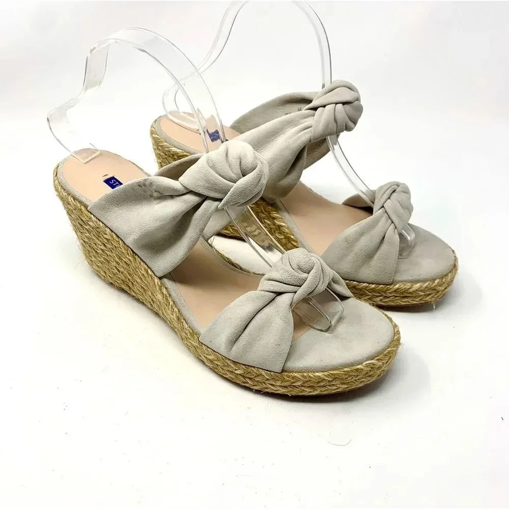 Stuart Weitzman Sarina‎ Espadrille Wedge Sandals - Picture 4 of 12